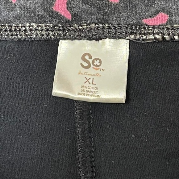 Black and pink leopard print yoga pants with fold over waistband - Picture 4 of 6